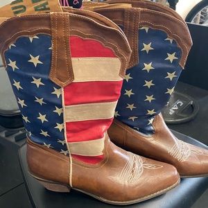 Womens American flag cowboy boots